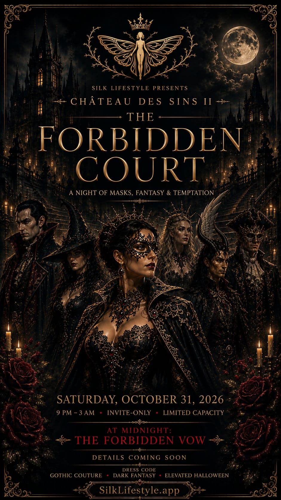 Chateau Des Sins II: The Forbidden Court - 2nd Annual Halloween Mansion Party — Saturday, October 31, 2026 · A Secret Estate · South Florida